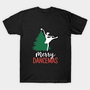 Merry Dancemas Ballet Dancer Ballerina Christmas Tree Xmas Gift for Men Women T-Shirt